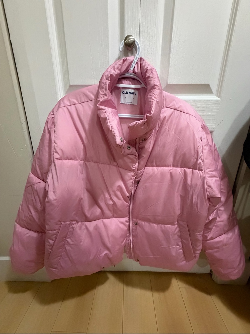 Old Navy Bubblegum Pink Puffer Coat - Women's Quilted Jacket